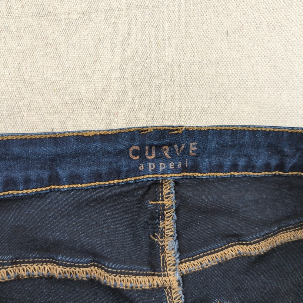 Curve Appeal Jeans Womens 16W Blue‎ Essential Skinny High Rise Stretch - Picture 9 of 15